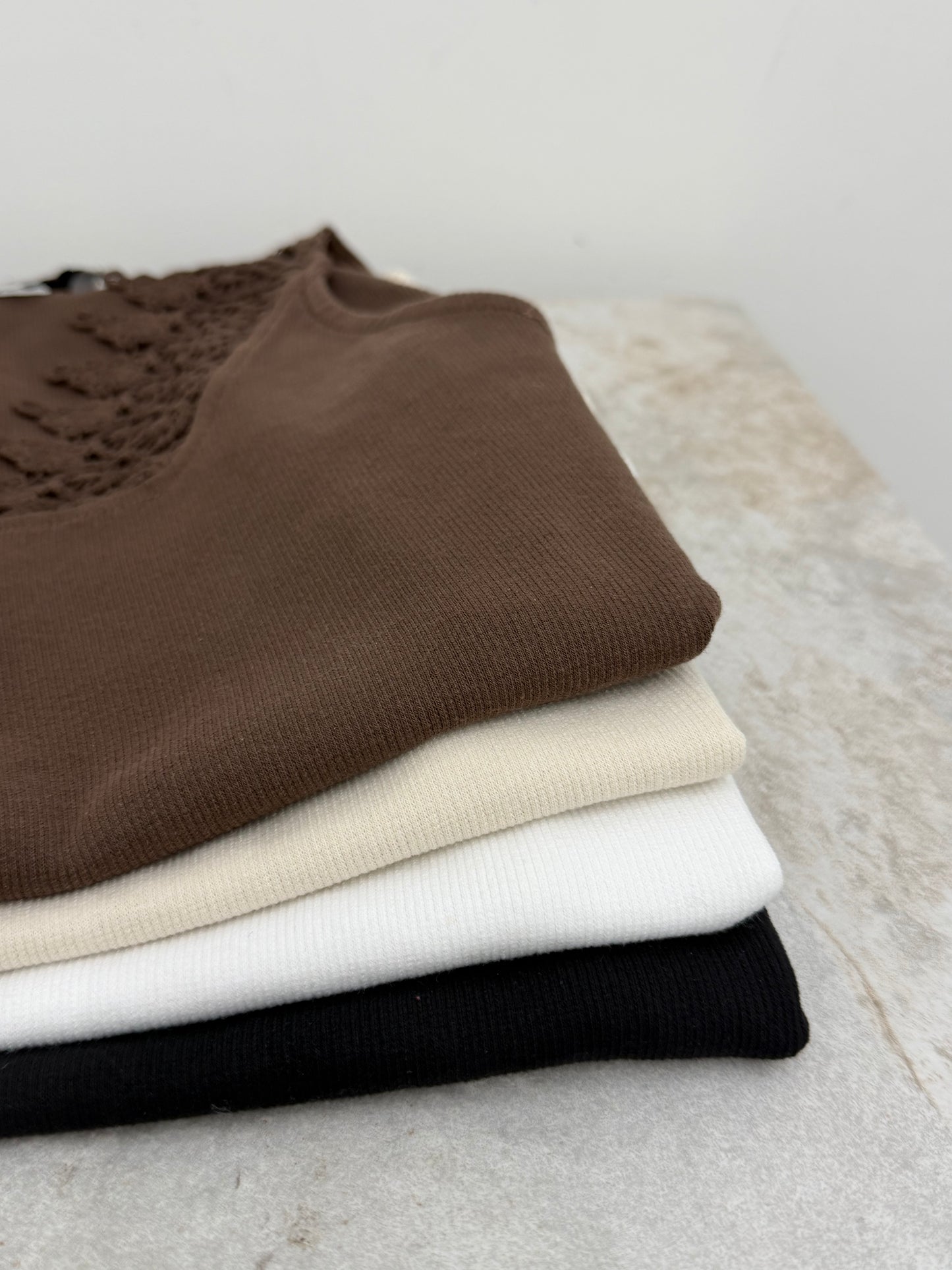 Haveone - Canotta Costine V Macramé
