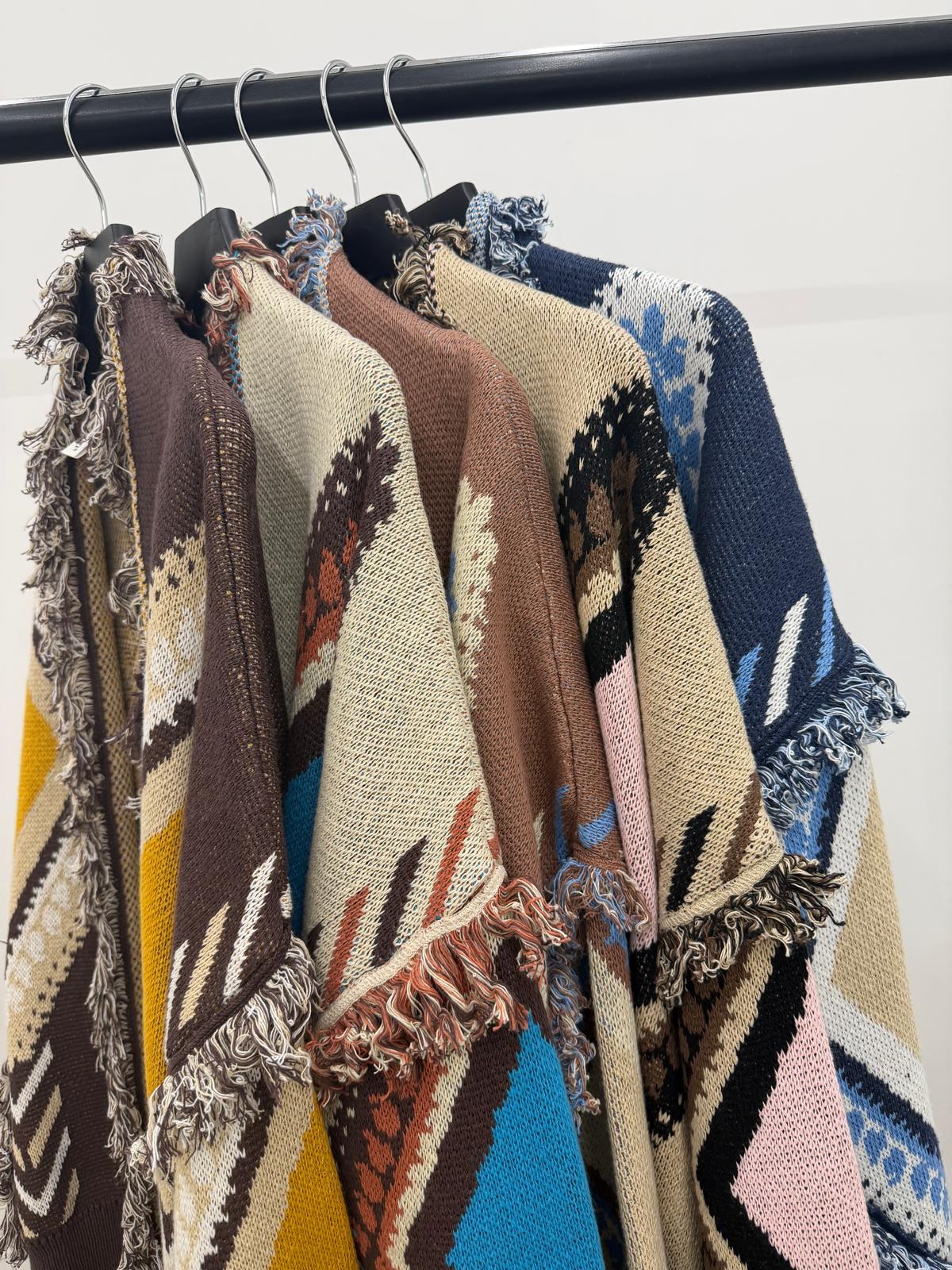 Tensione In - Cardigan Rombi Frange