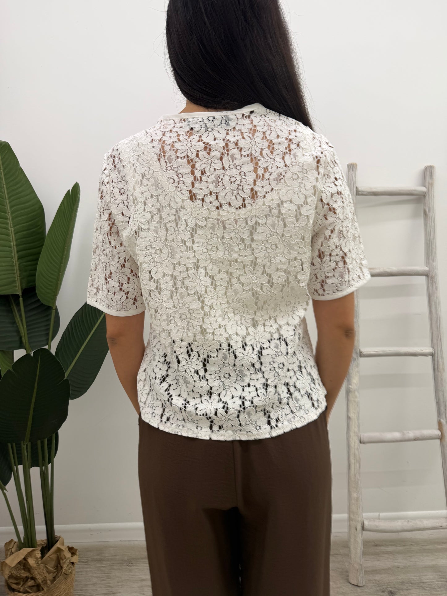 Haveone - Camicia Pizzo Manica Corta