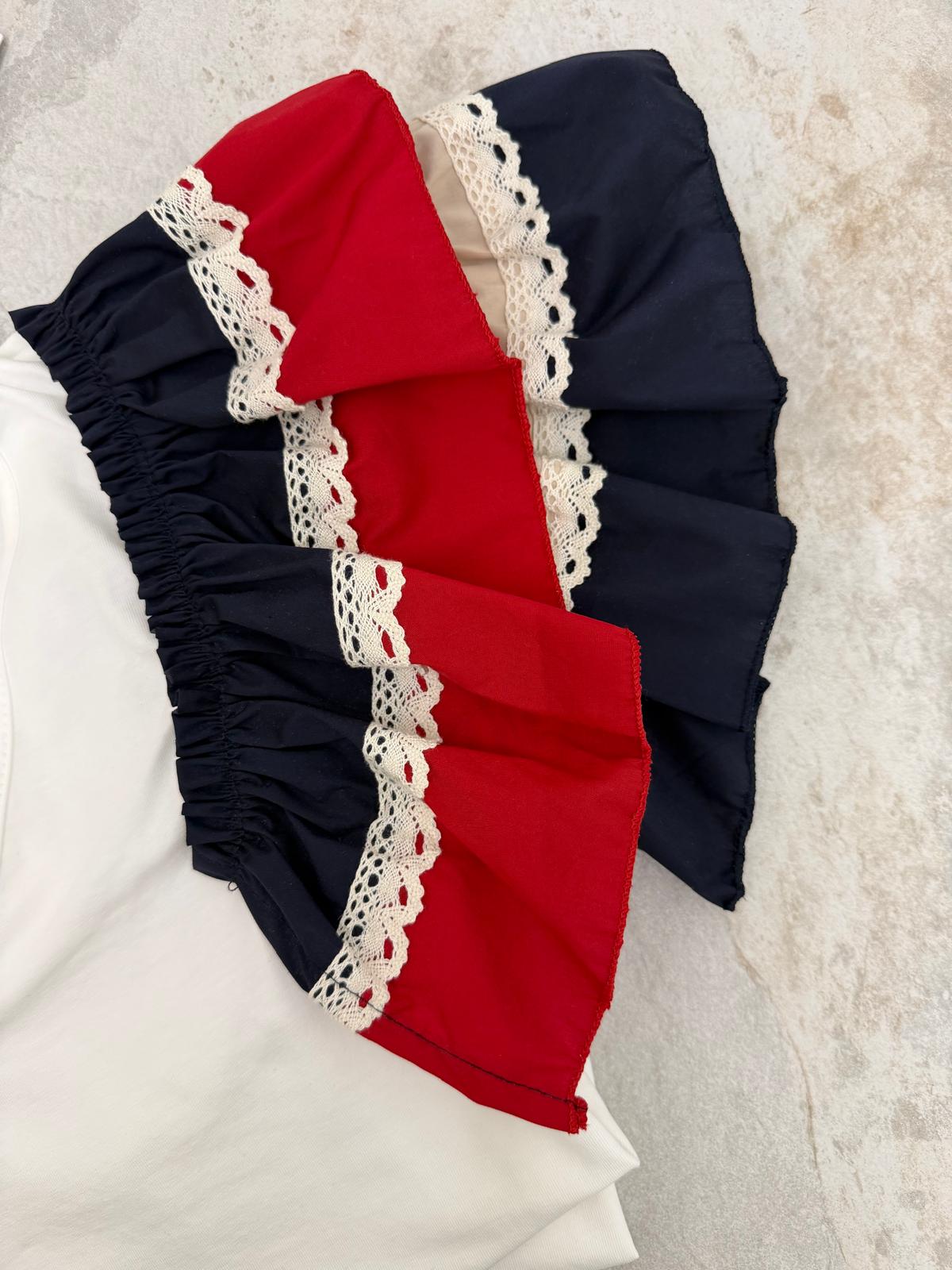 Susy Mix - Tshirt Popeline Rouches