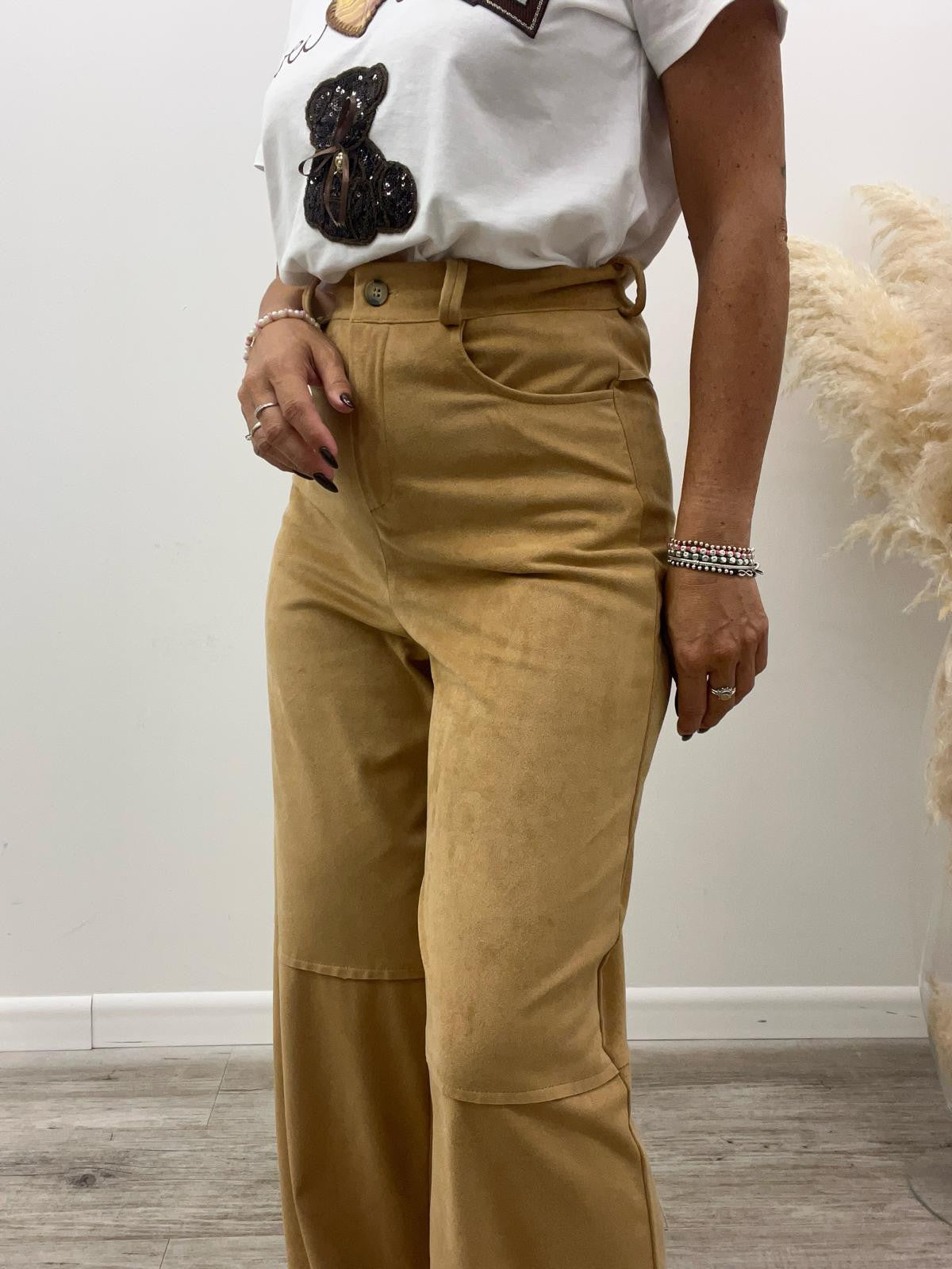 Haveone - Pantalone Camoscio