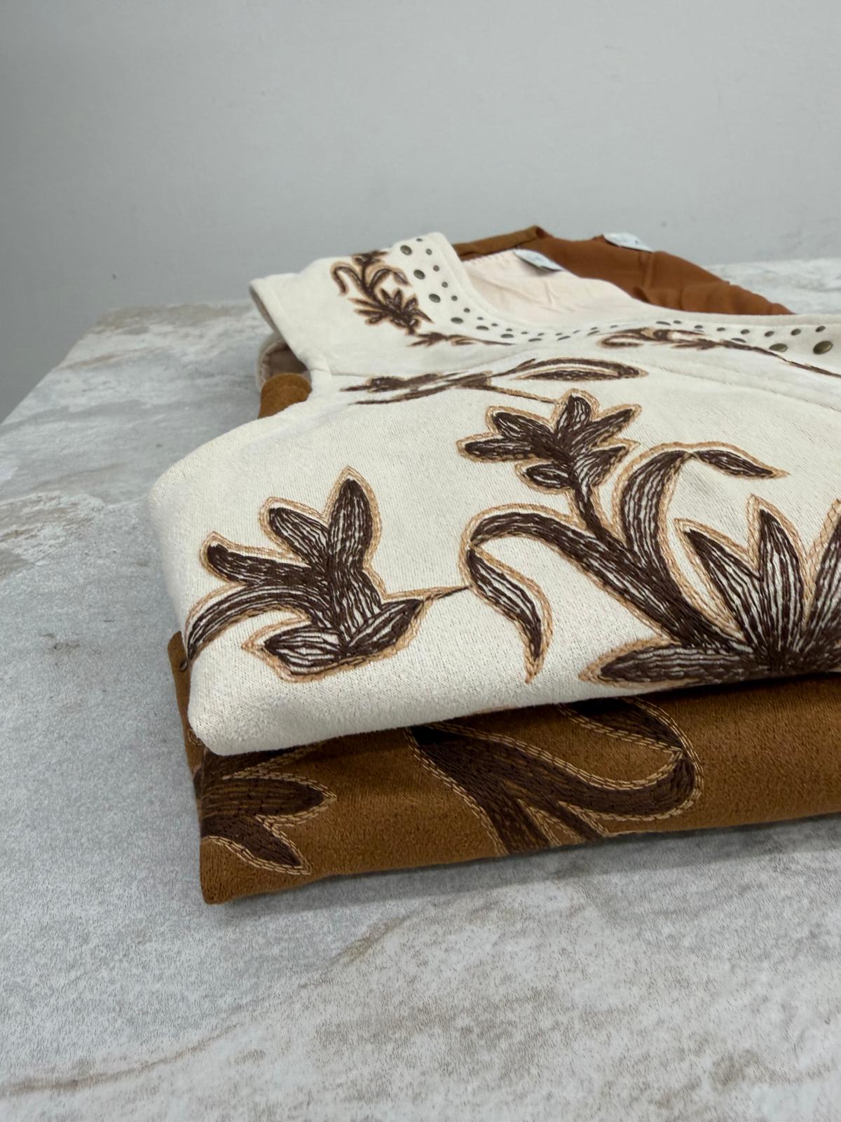 Haveone - Gilet Ricami Borchiette