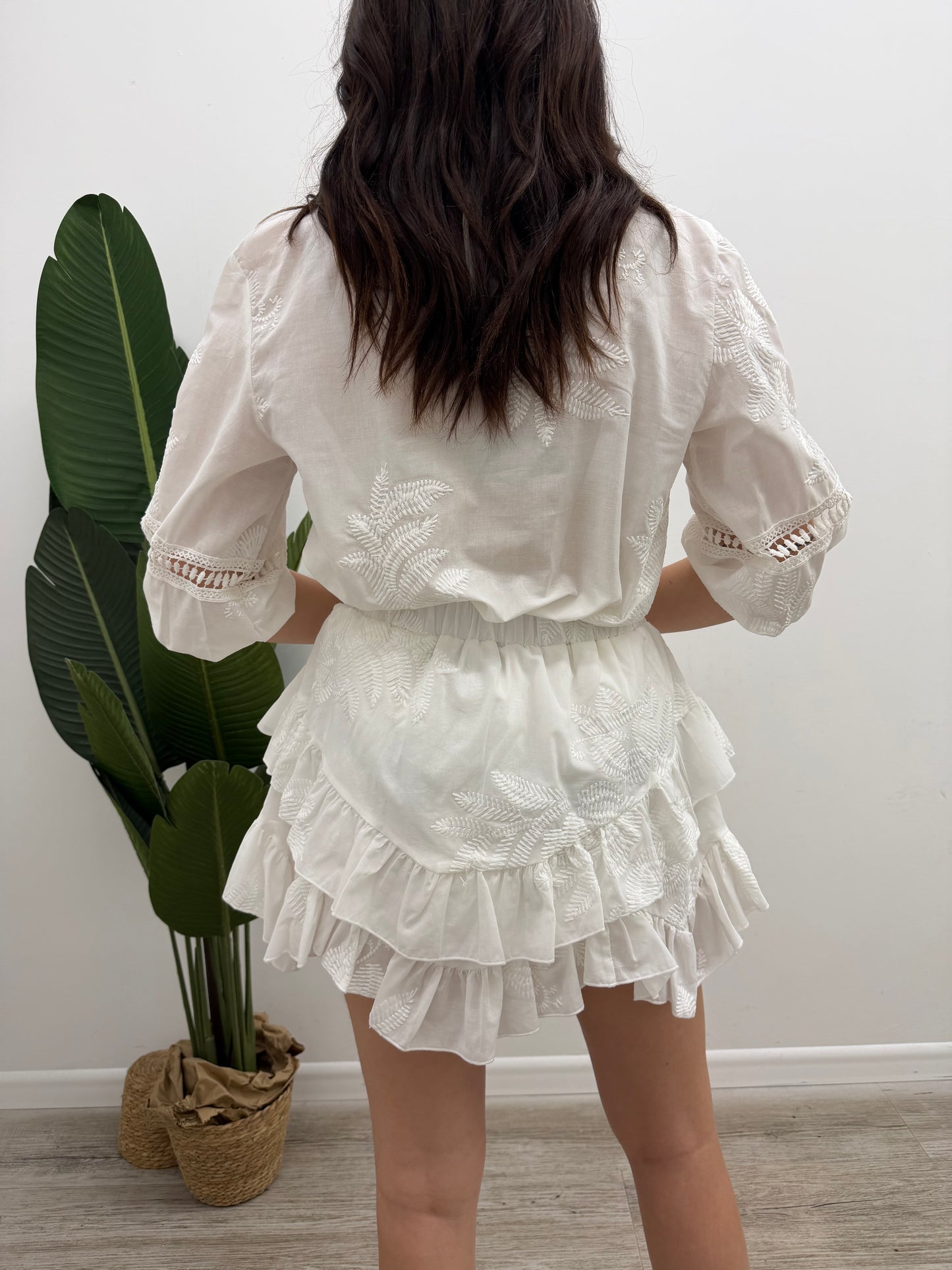 Haveone - Minigonna Balze Ricami