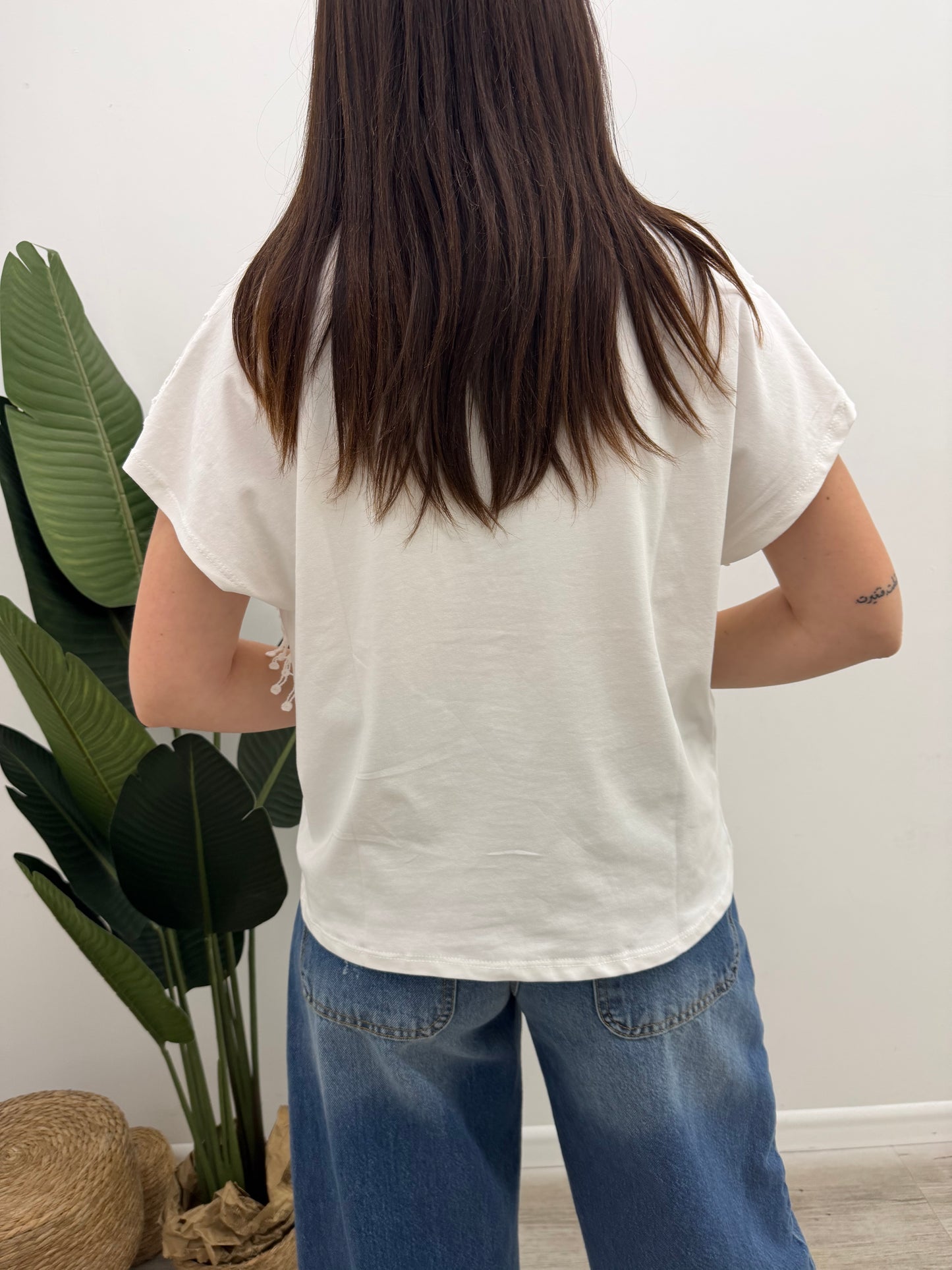 Susy Mix - Tshirt Frangette Paillettes