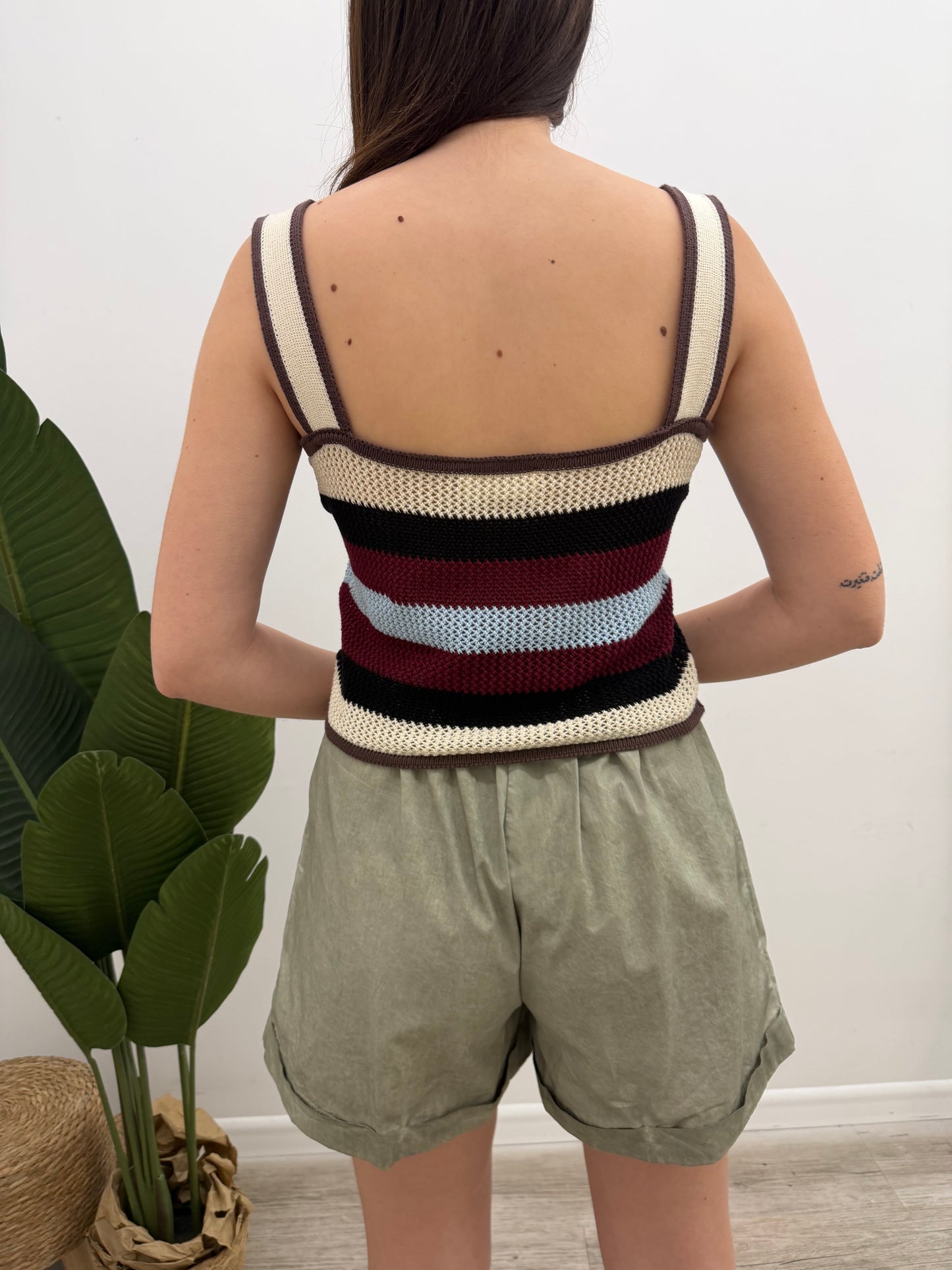 Vicolo - Top Crochet Rigato