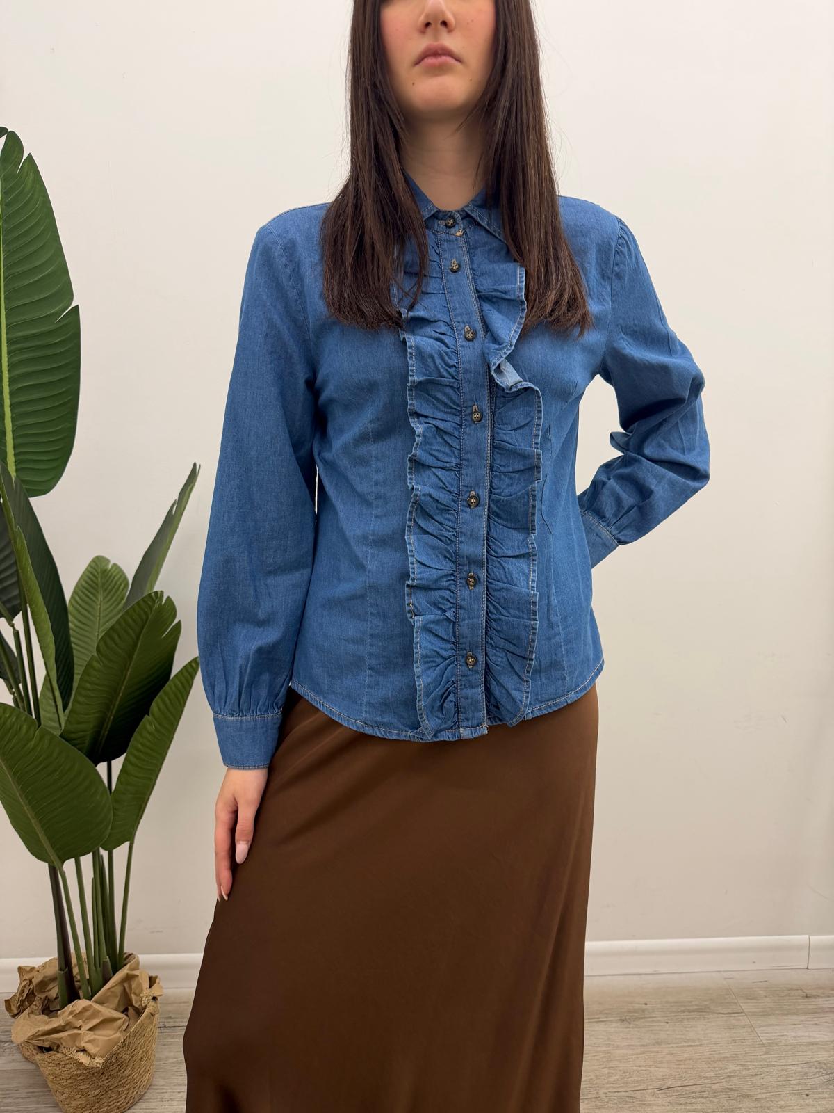 Susy Mix - Camicia Chambray Rouches