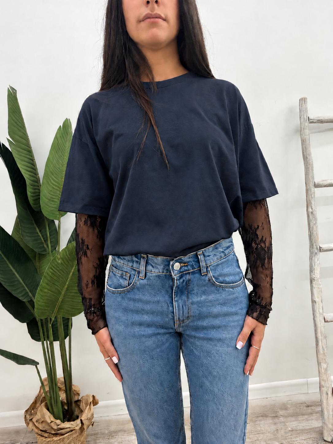 Susy Mix - Tshirt Manica Pizzo