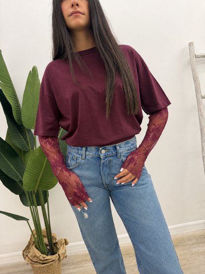 Susy Mix - Tshirt Manica Pizzo