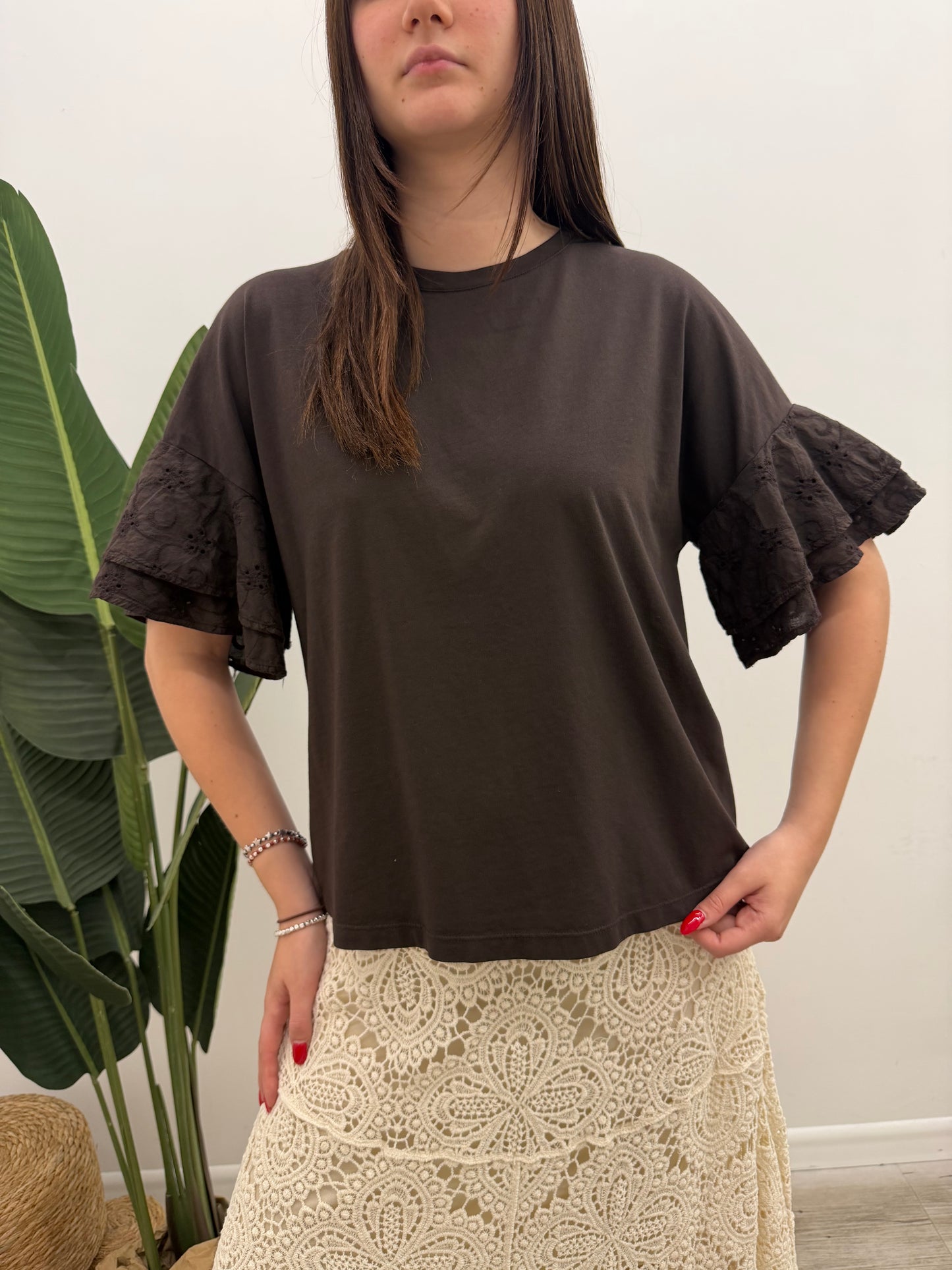 Vicolo - Tshirt Manica Sangallo