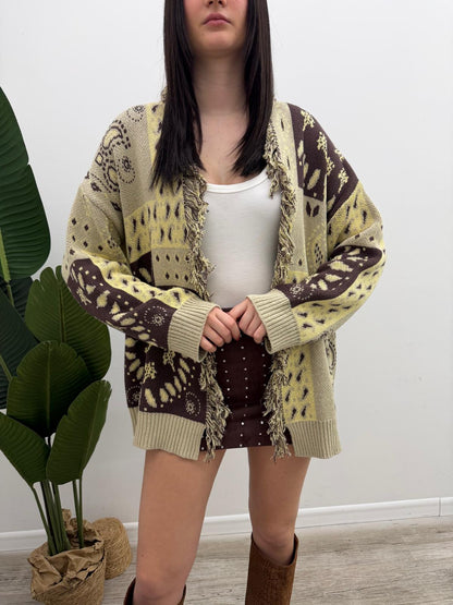 Haveone - Cardigan Paisley Frangette