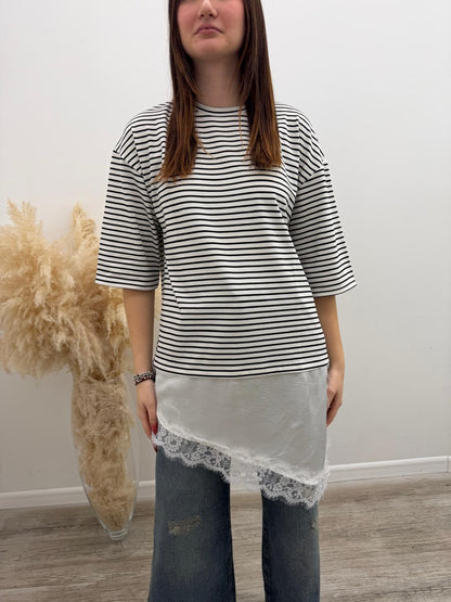 Susy Mix - Tshirt Riga Pizzo