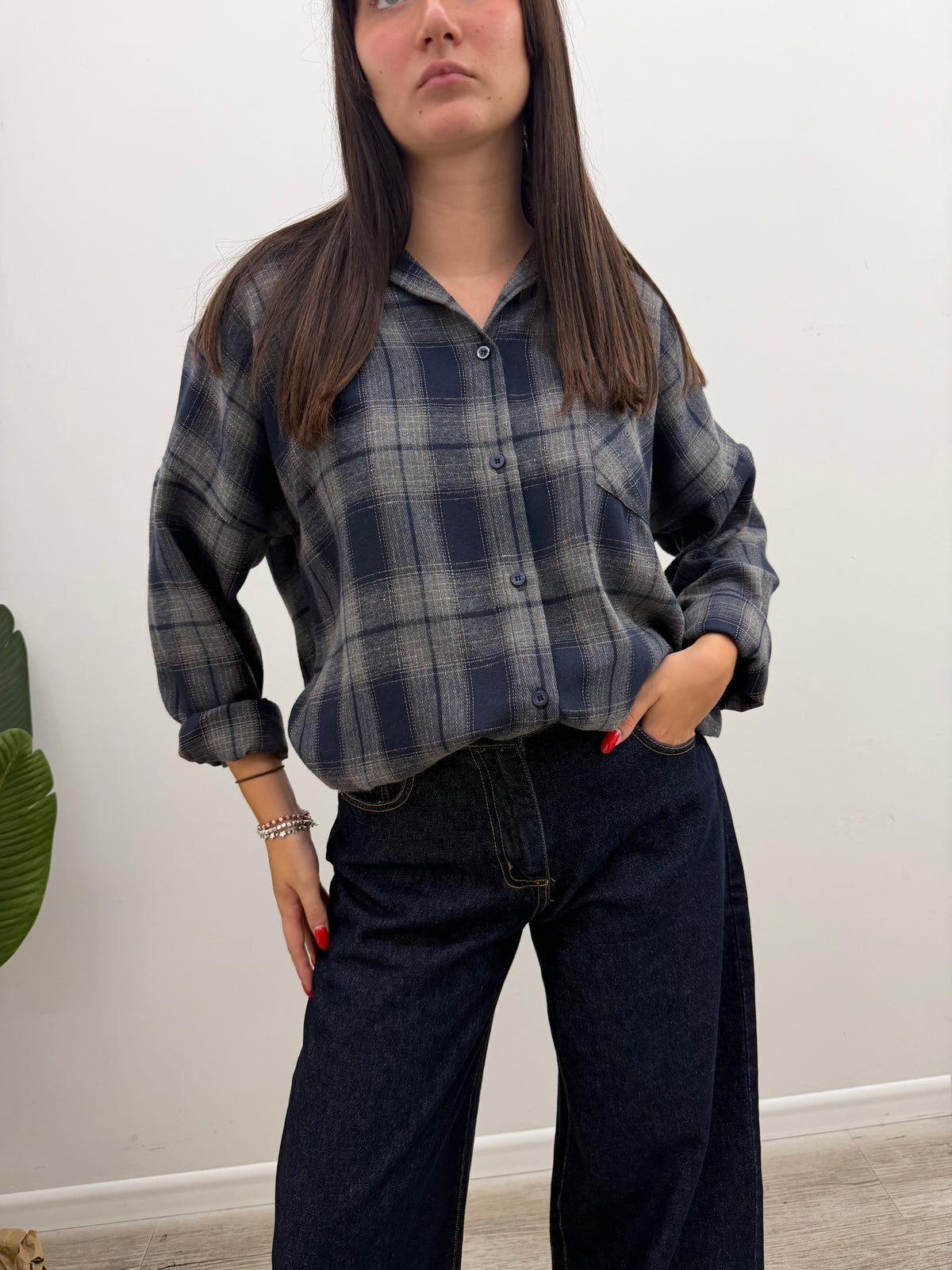 Susy Mix - Camicia Check Stampa