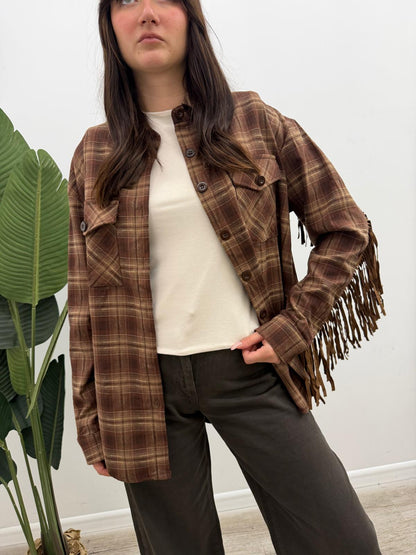 Susy Mix - Camicia Check Frange