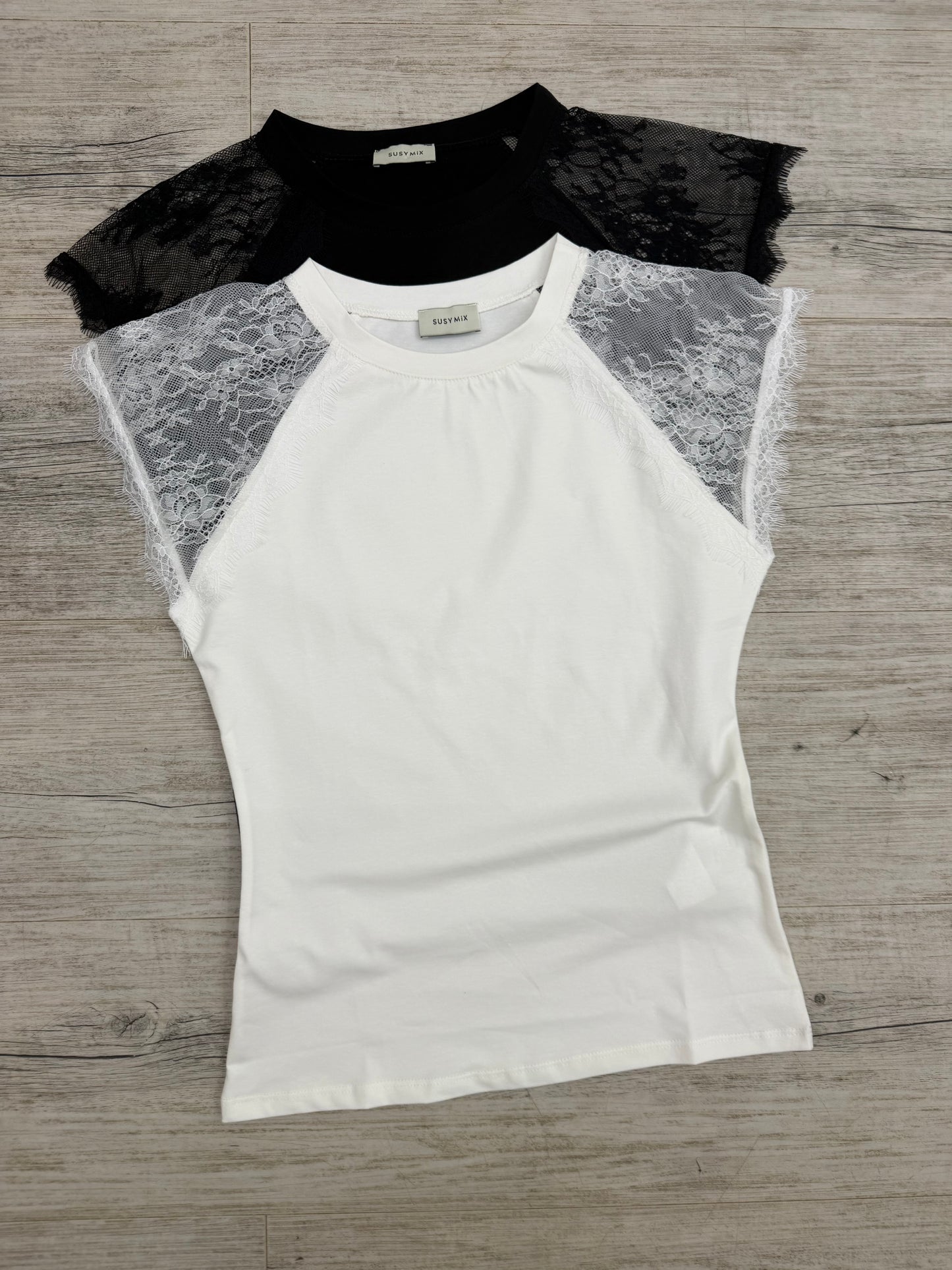 Susy Mix - Tshirt Spallina Pizzo