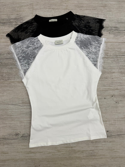 Susy Mix - Tshirt Spallina Pizzo