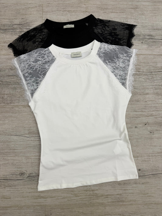Susy Mix - Tshirt Spallina Pizzo