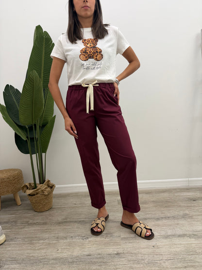 Vicolo - Pantalone Coulisse Popeline