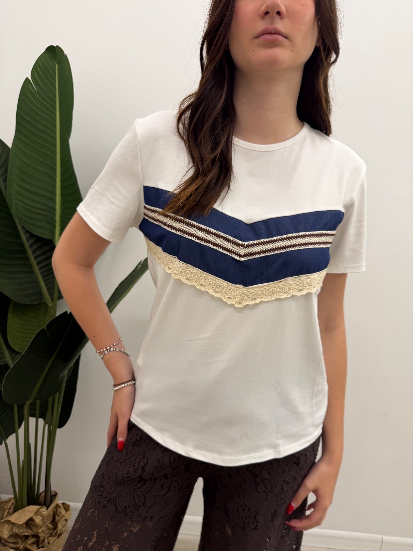 Susy Mix - Tshirt Passamaneria Chambray