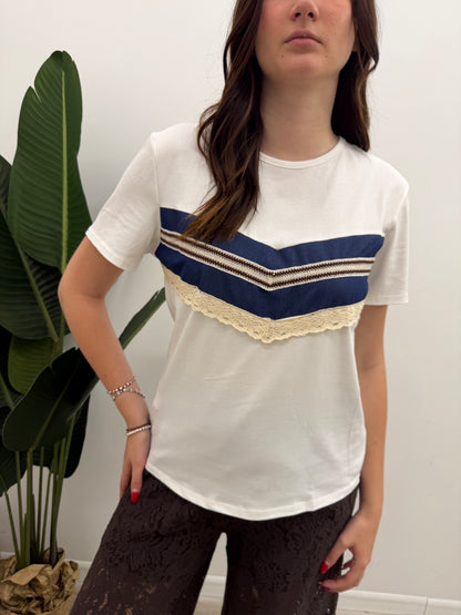 Susy Mix - Tshirt Passamaneria Chambray