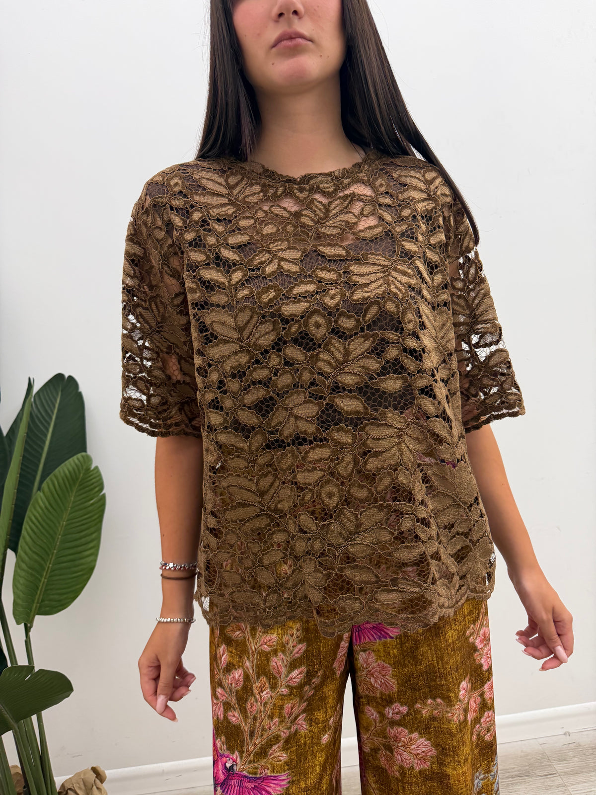 Haveone - Maglia Pizzo Ricamo