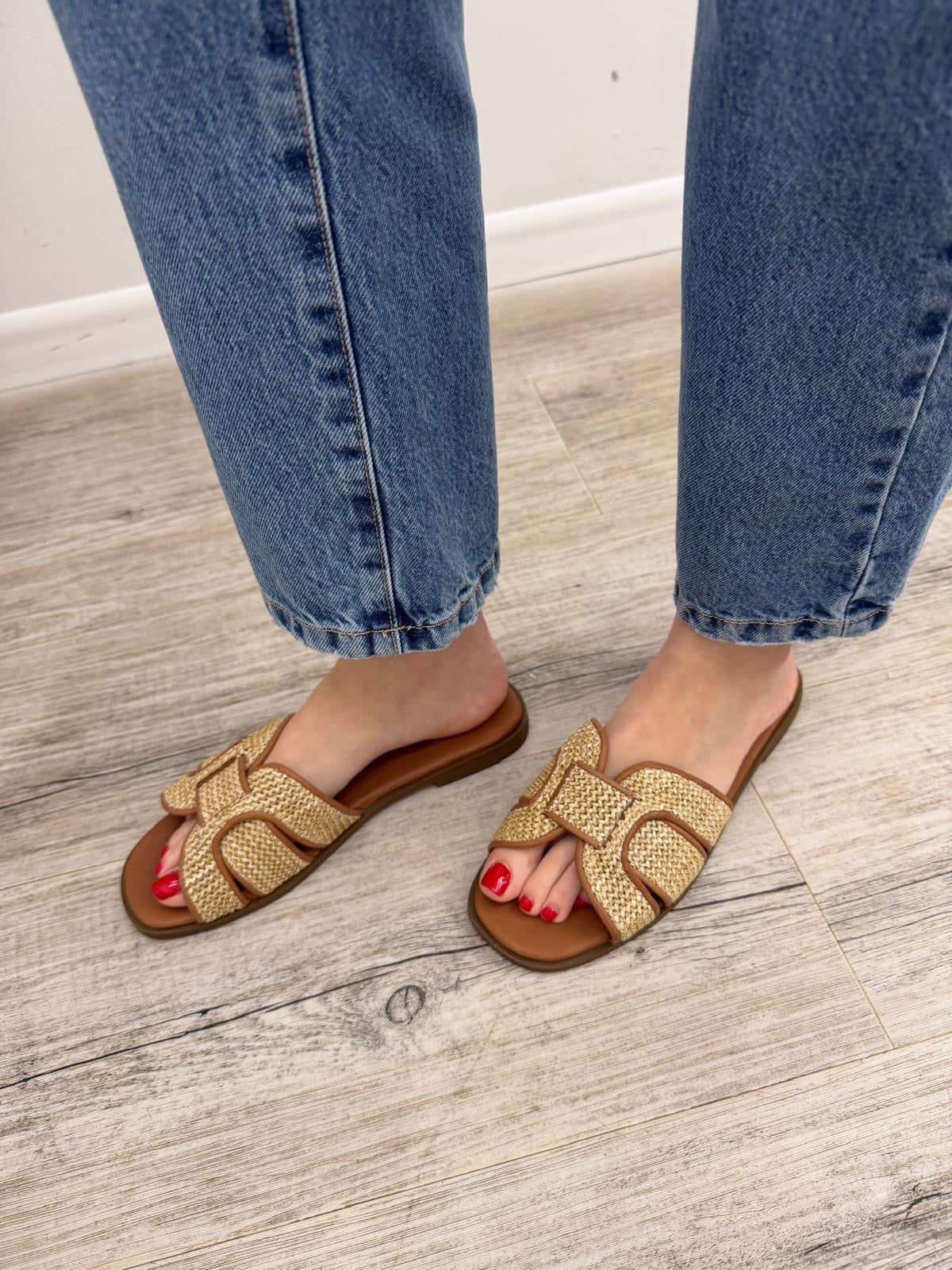 Ovyé - Ciabatta Flat Rafia