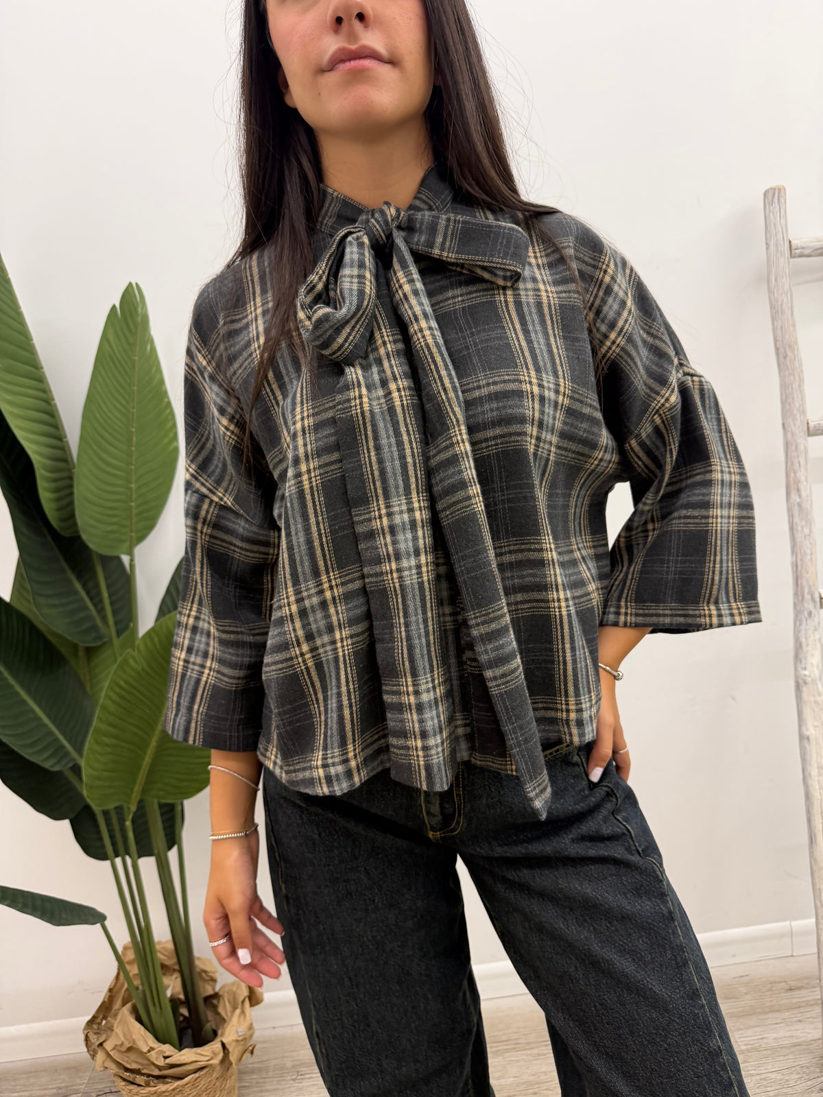 Vicolo - Blusa Fiocco Check