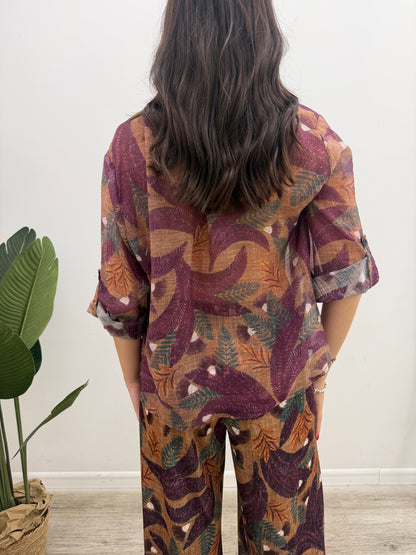 Haveone - Camicia Stampa Foglie