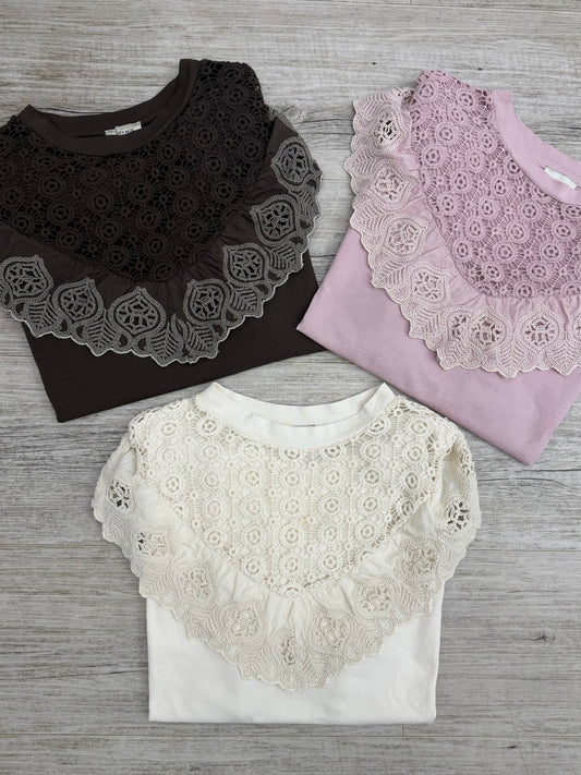 Susy Mix - Tshirt Volant Crochet
