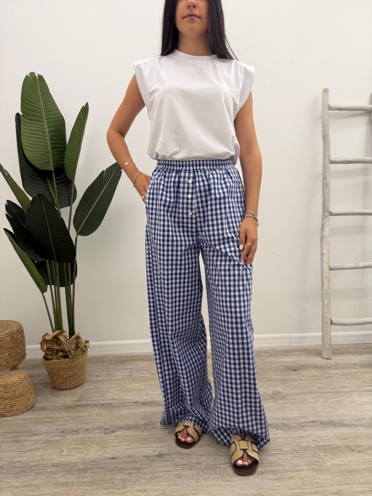 Vicolo - Pantalone Vichy Oceano