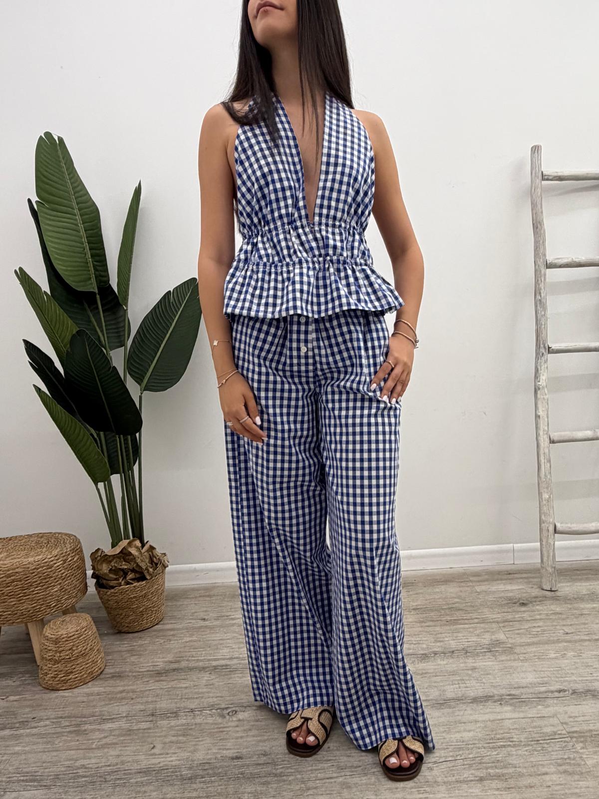 Vicolo - Pantalone Vichy Oceano
