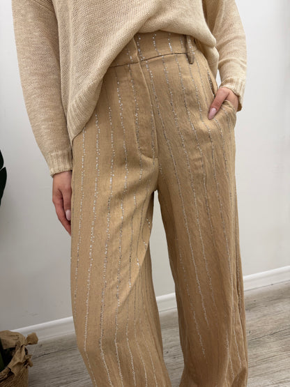 Tensione In - Pantalone Gessato Paillettes
