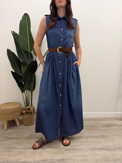 Susy Mix - Abito Chemisier Chambray