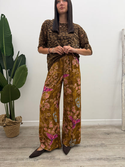 Haveone - Pantalone Stampa Pappagallo