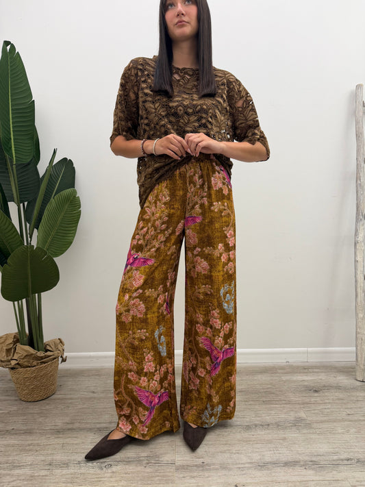Haveone - Pantalone Stampa Pappagallo