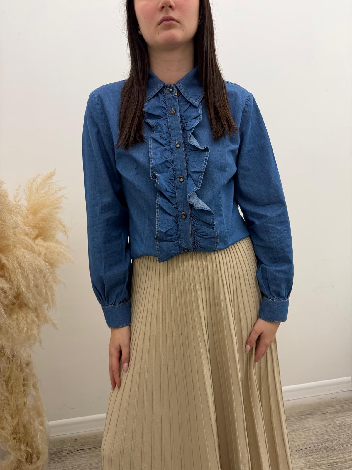 Susy Mix - Camicia Chambray Rouches
