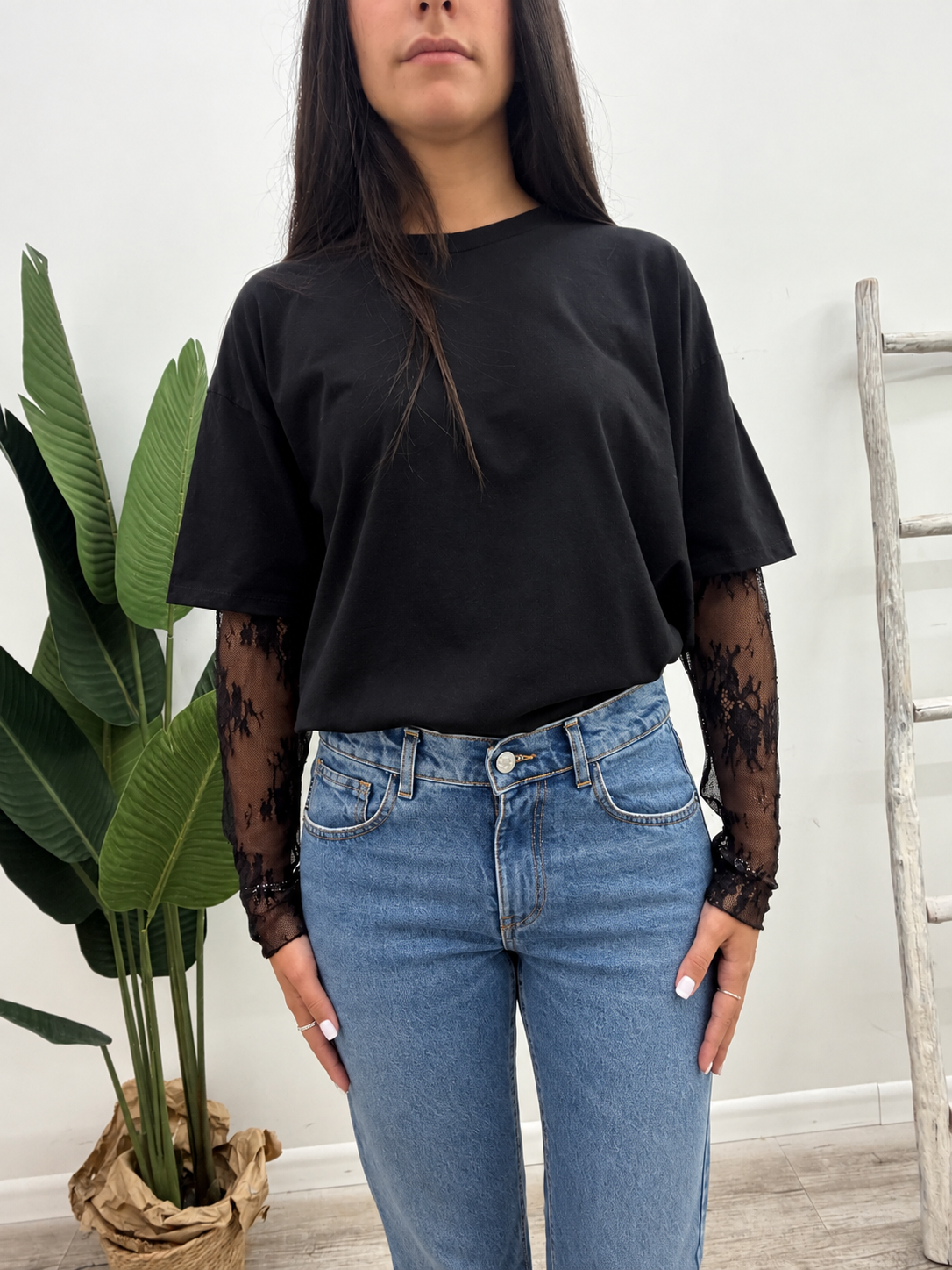 Susy Mix - Tshirt Manica Pizzo