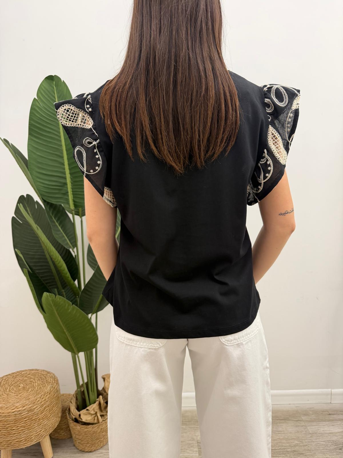 Vicolo - Tshirt Volant Ricami