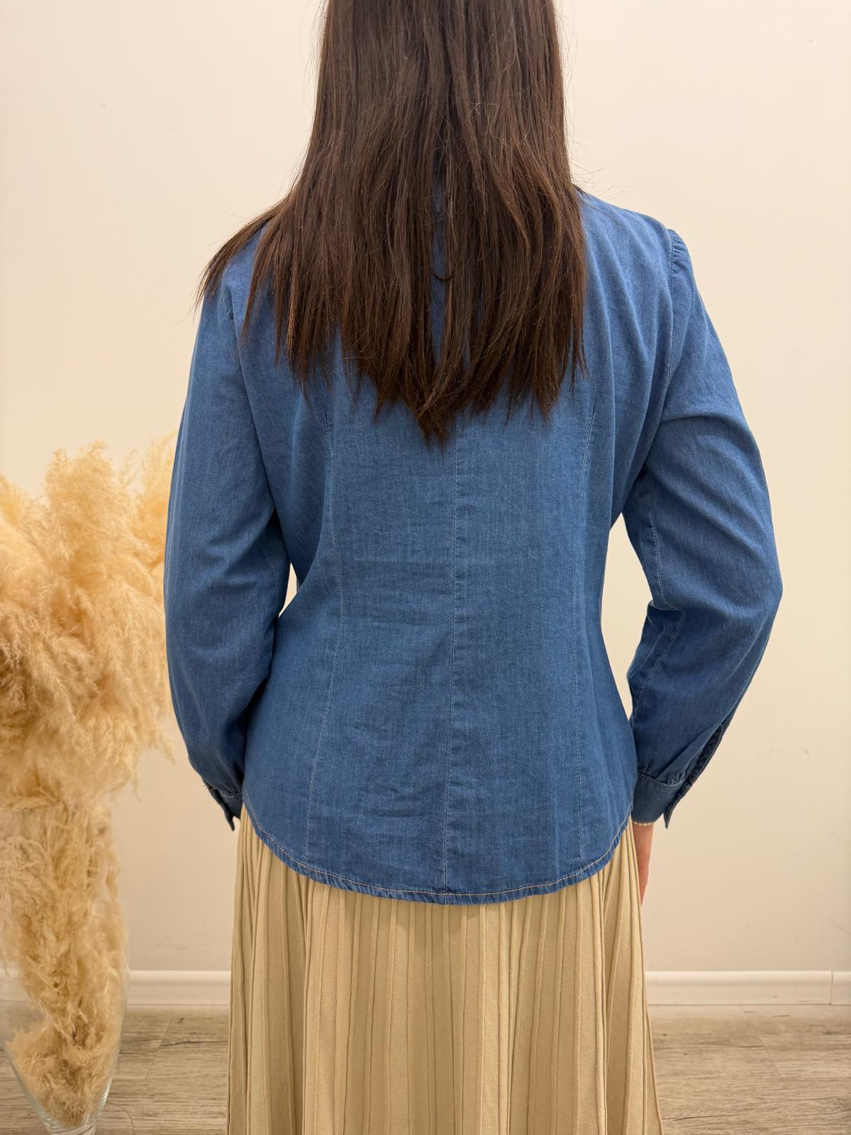 Susy Mix - Camicia Chambray Rouches