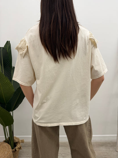 Susy Mix - Tshirt Volant Crochet