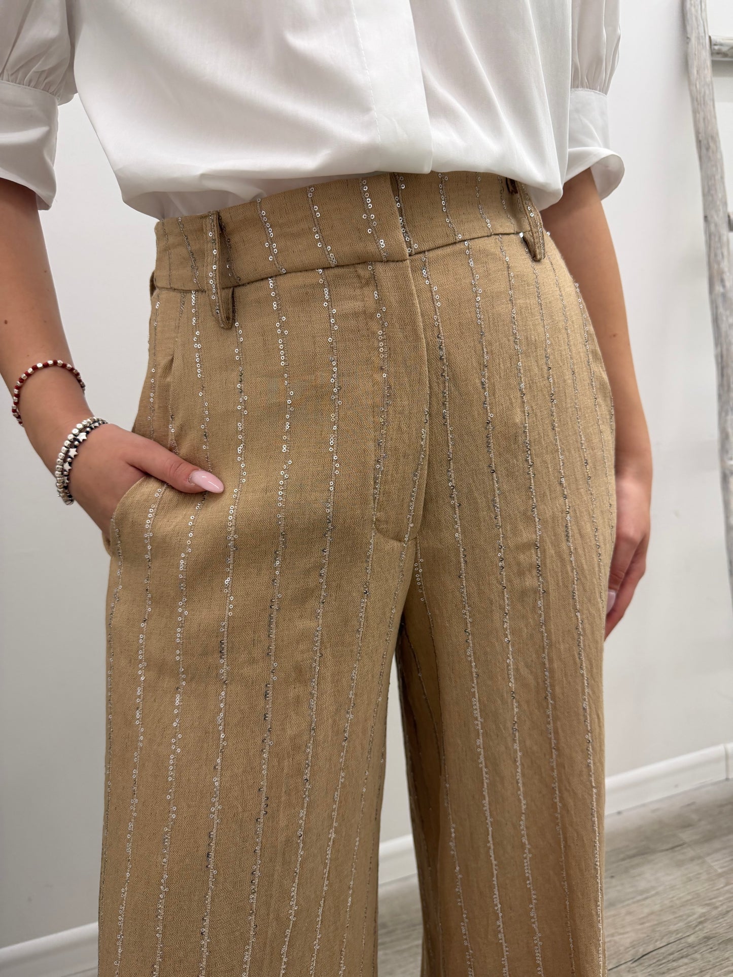 Tensione In - Pantalone Gessato Paillettes