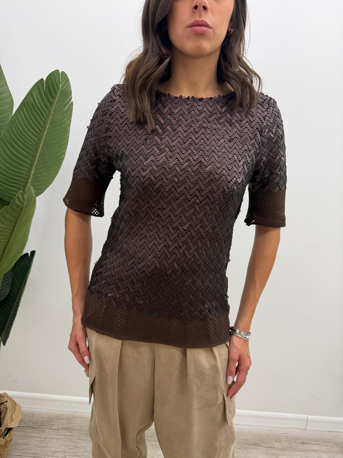 Tensione In - Maglia Traforata Paillettes