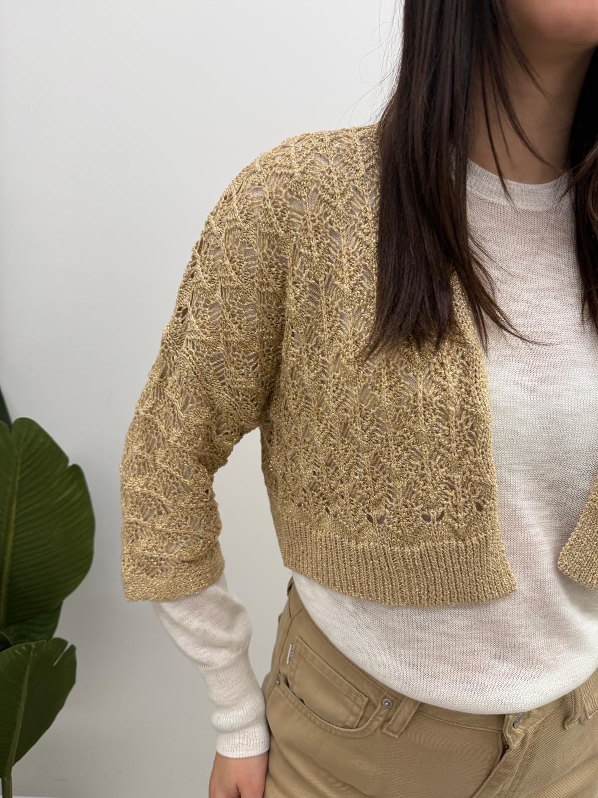 Kontatto - Cardigan Traforato Lurex