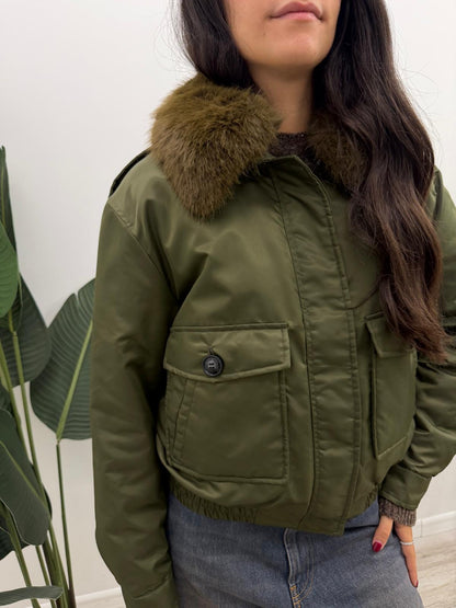 Haveone - Piumino Colletto Eco-Pelliccia