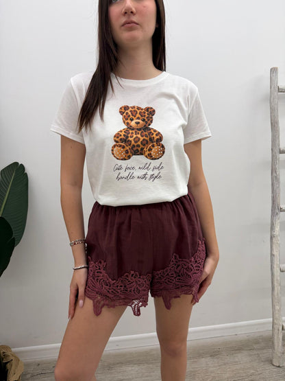 Haveone - Shorts Pizzo Ricami