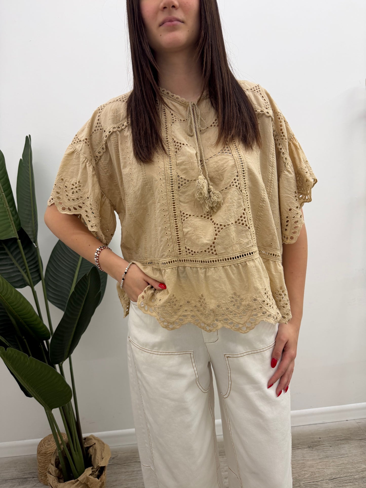 Haveone - Blusa Sangallo Volant