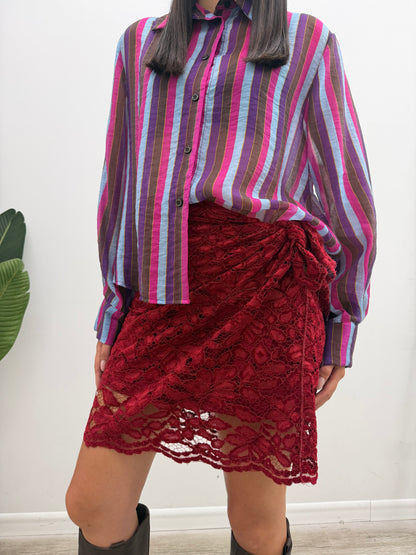 Haveone - Minigonna Pizzo Ricamo