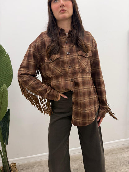 Susy Mix - Camicia Check Frange