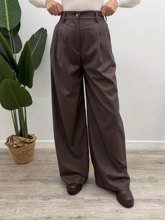 Vicolo - Pantalone Gessato Tortora