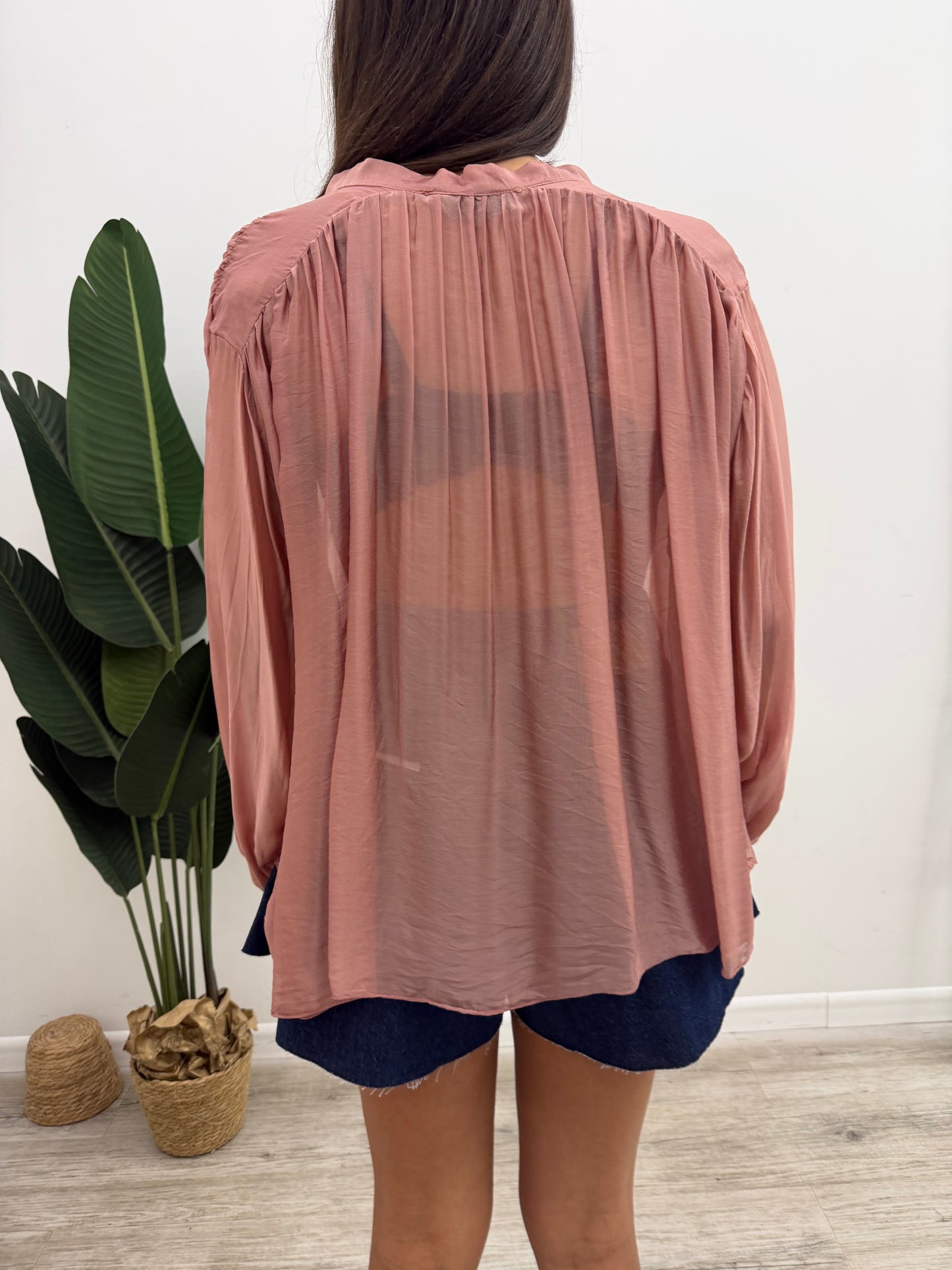 Haveone - Blusa Seta Rouches