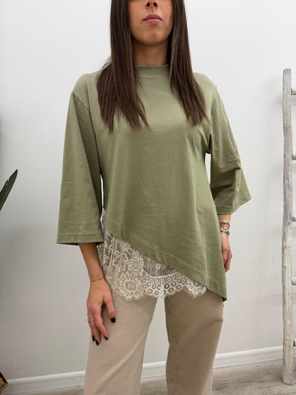 Haveone - Tshirt Obliqua Pizzo